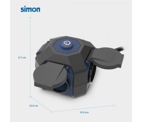 PROLONGADOR EXPERT 1,4M H07RN-F 3G1.5MM² 16A 230V~ NEGRO/AZUL SIMON