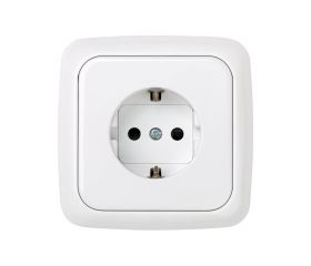 Base de enchufe schuko 16 A 250V~ con dispositivo seguridad y embornamiento a tornillo blanco Simon 31