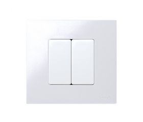 Interruptor unipolar 10 AX 250V~ de medio elemento con sistema de embornamiento rápido blanco Simon 27 Play