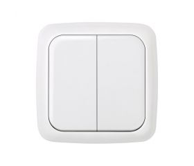 Grupo de 2 conmutadores 10 AX 250V~ con sistema de embornamiento rápido blanco Simon 31