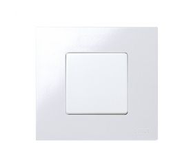 Marco compacto para 1 elemento blanco con bastidor Simon 27 Play
