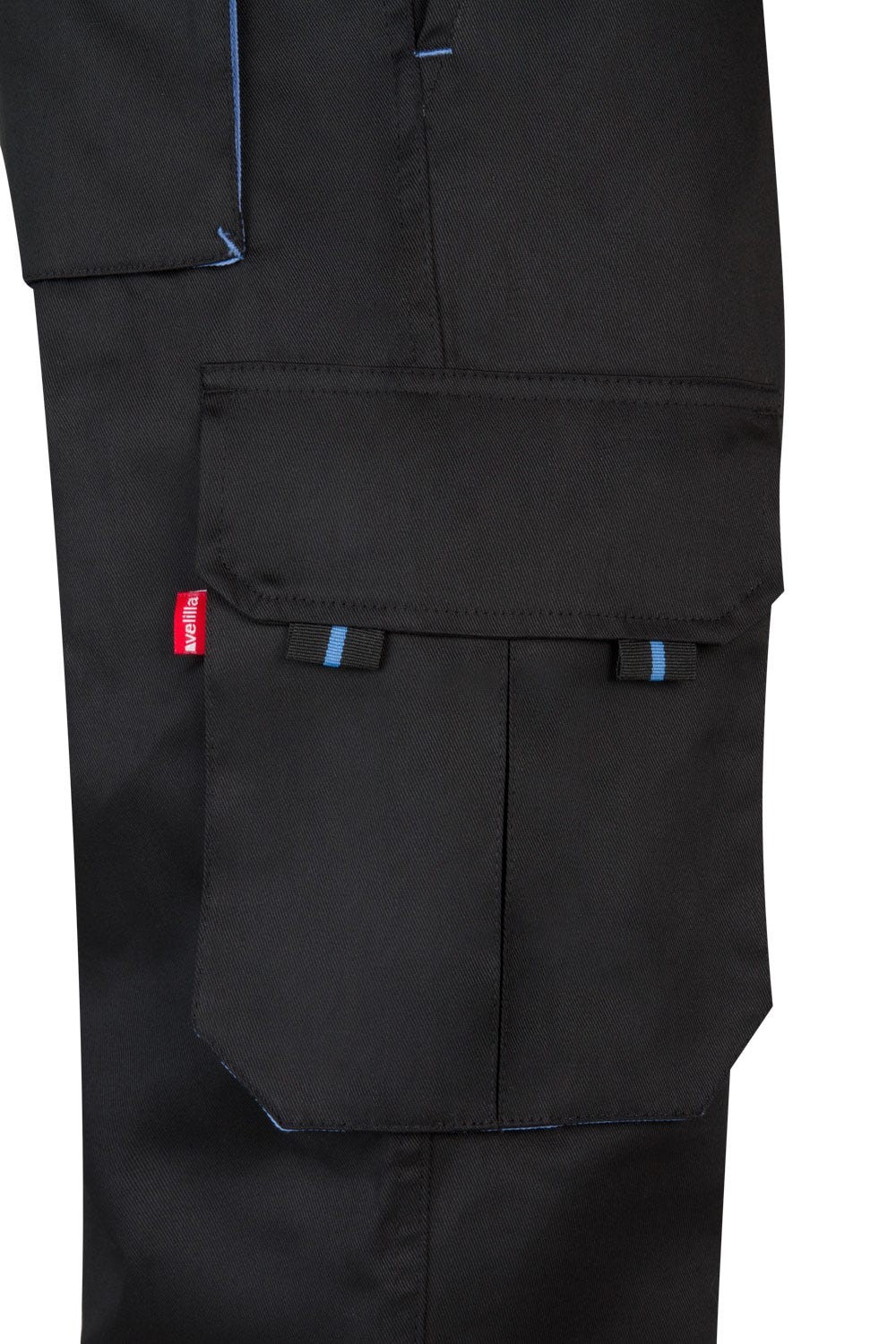 103004.PANTALÓN BICOLOR NEGRO/CELESTE 34