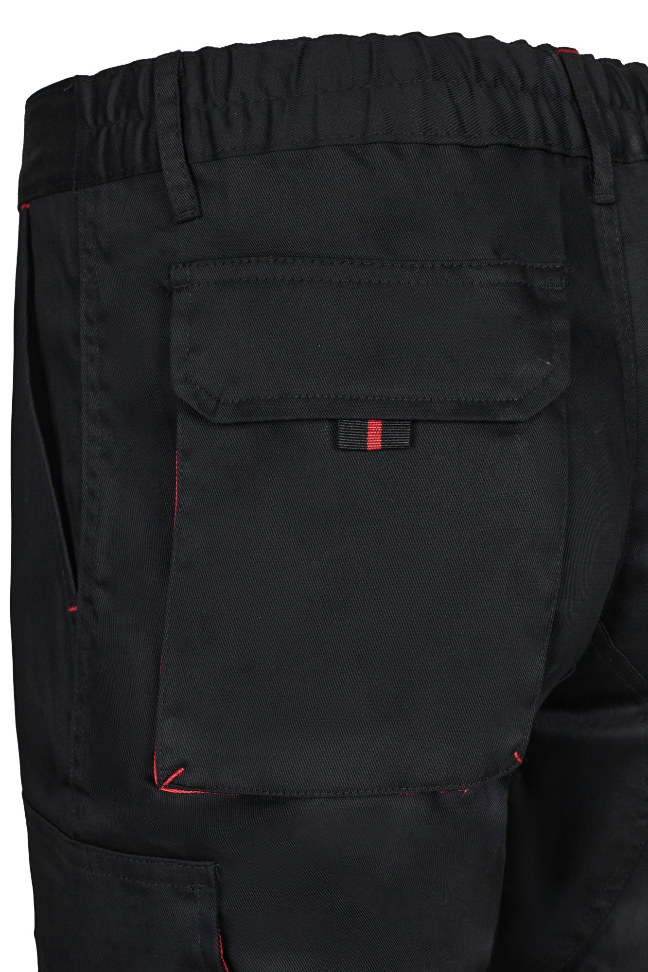 103004.PANTALÓN BICOLOR NEGRO/ROJO 34