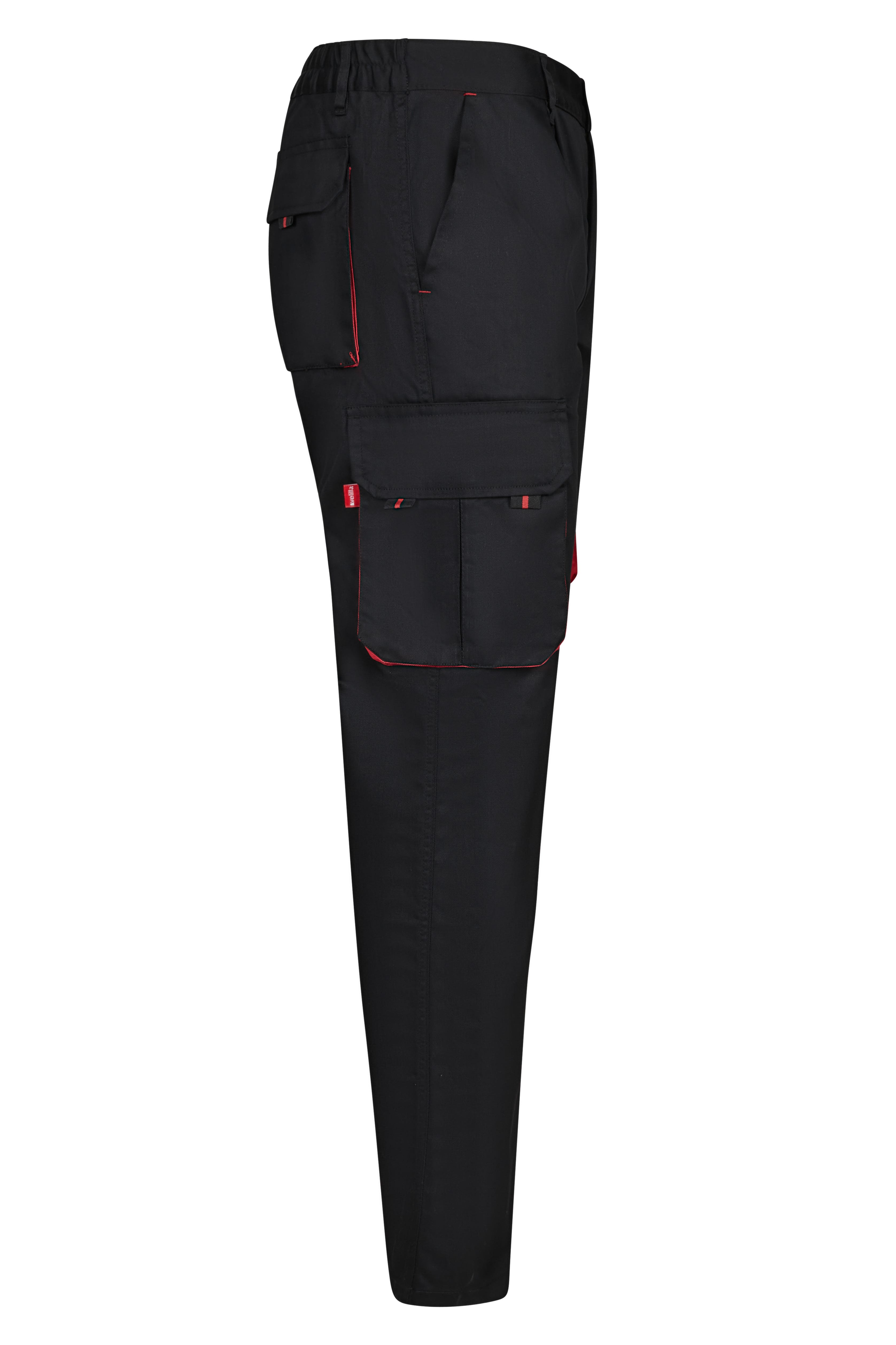 103004.PANTALÓN BICOLOR NEGRO/ROJO 34