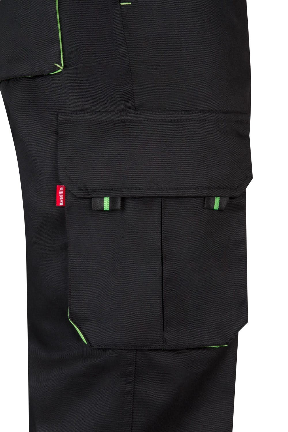 103004.PANTALÓN BICOLOR NEGRO/VERDE LIMA 34