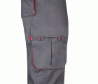 103004.PANTALÓN BICOLOR GRIS/ROJO 34