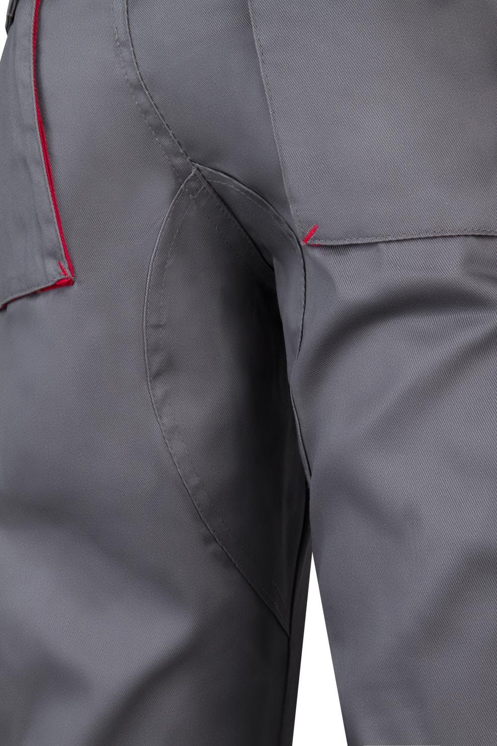 103004.PANTALÓN BICOLOR GRIS/ROJO 34