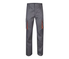 103004.PANTALÓN BICOLOR GRIS/NARANJA 46