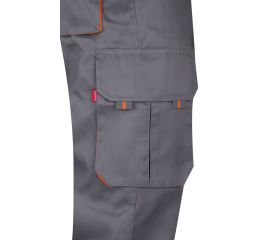 103004.PANTALÓN BICOLOR GRIS/NARANJA 46