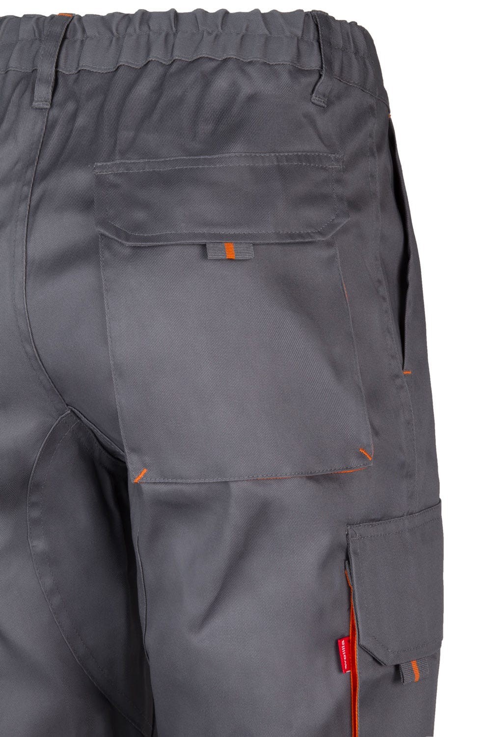 103004.PANTALÓN BICOLOR GRIS/NARANJA 34