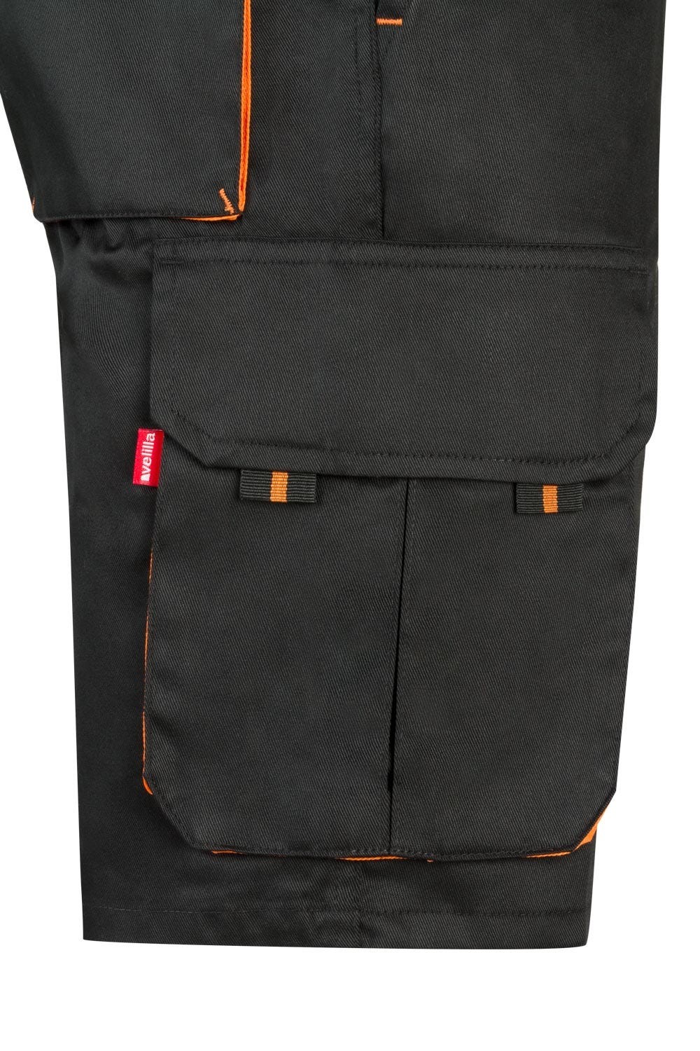 103007.BERMUDA BICOLOR NEGRO/NARANJA 34