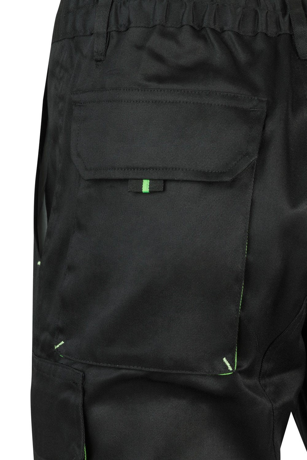 103007.BERMUDA BICOLOR NEGRO/VERDE LIMA 34