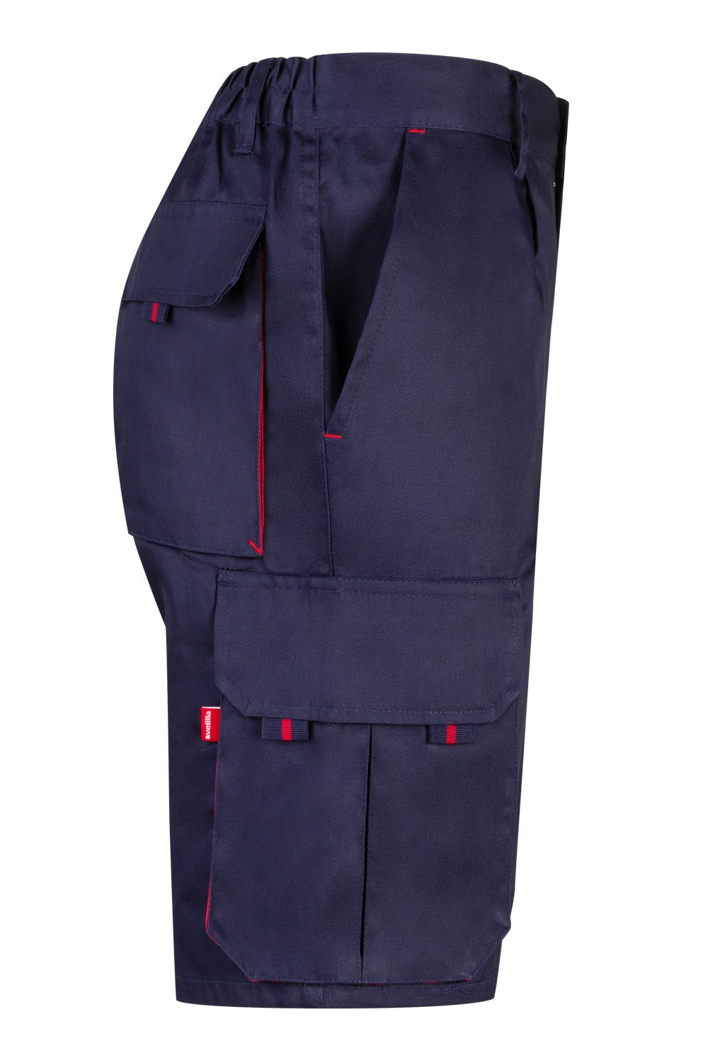 103007.BERMUDA BICOLOR AZUL MARINO/ROJO 34