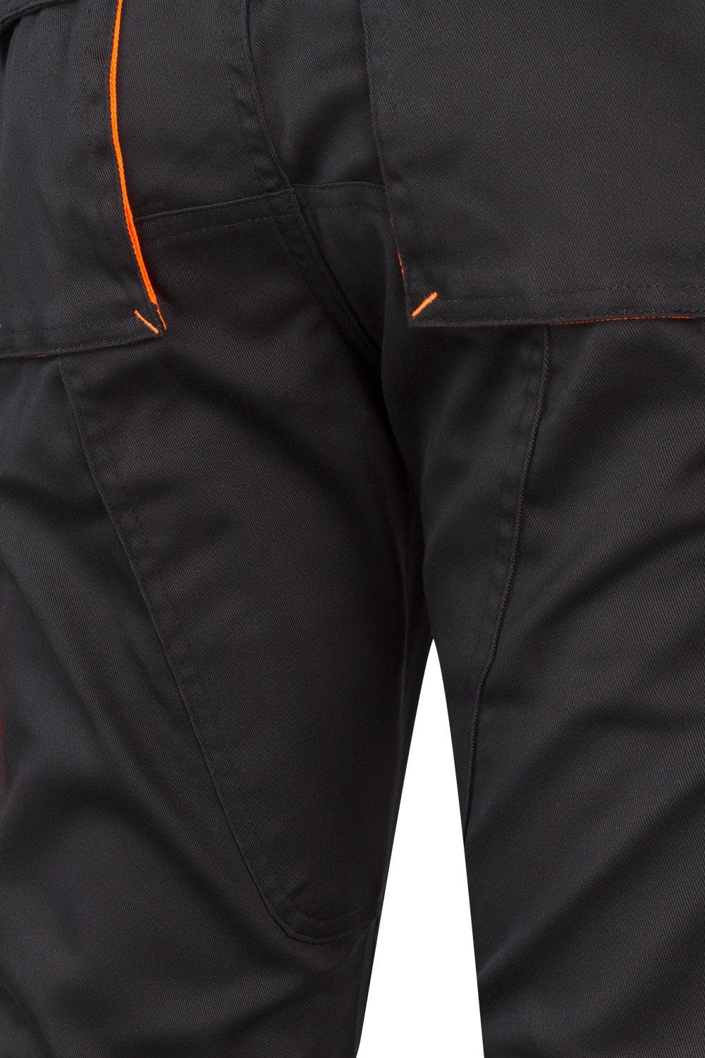 103008S.PANTALÓN STRETCH BICOLOR NEGRO/NARANJA FLÚOR 34