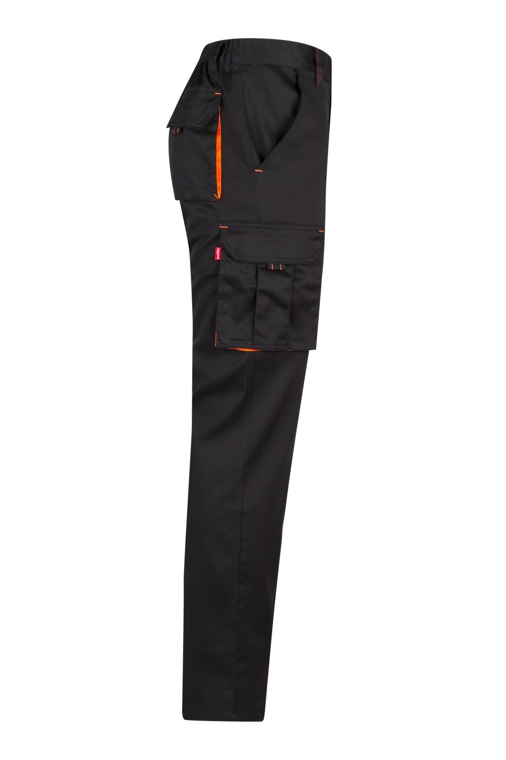 103008S.PANTALÓN STRETCH BICOLOR NEGRO/NARANJA FLÚOR 34