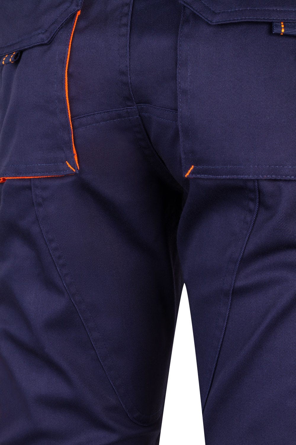 103008S.PANTALÓN STRETCH BICOLOR AZUL MARINO/NARANJA FLÚOR 34