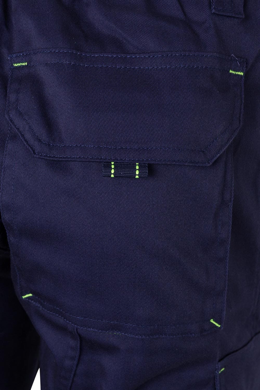 103008S.PANTALÓN STRETCH BICOLOR AZUL MARINO/AMARILLO FLÚOR 34