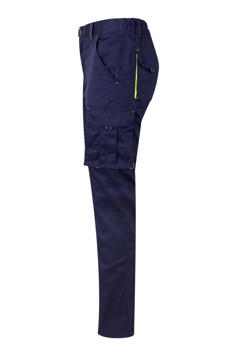 103008S.PANTALÓN STRETCH BICOLOR AZUL MARINO/AMARILLO FLÚOR 34