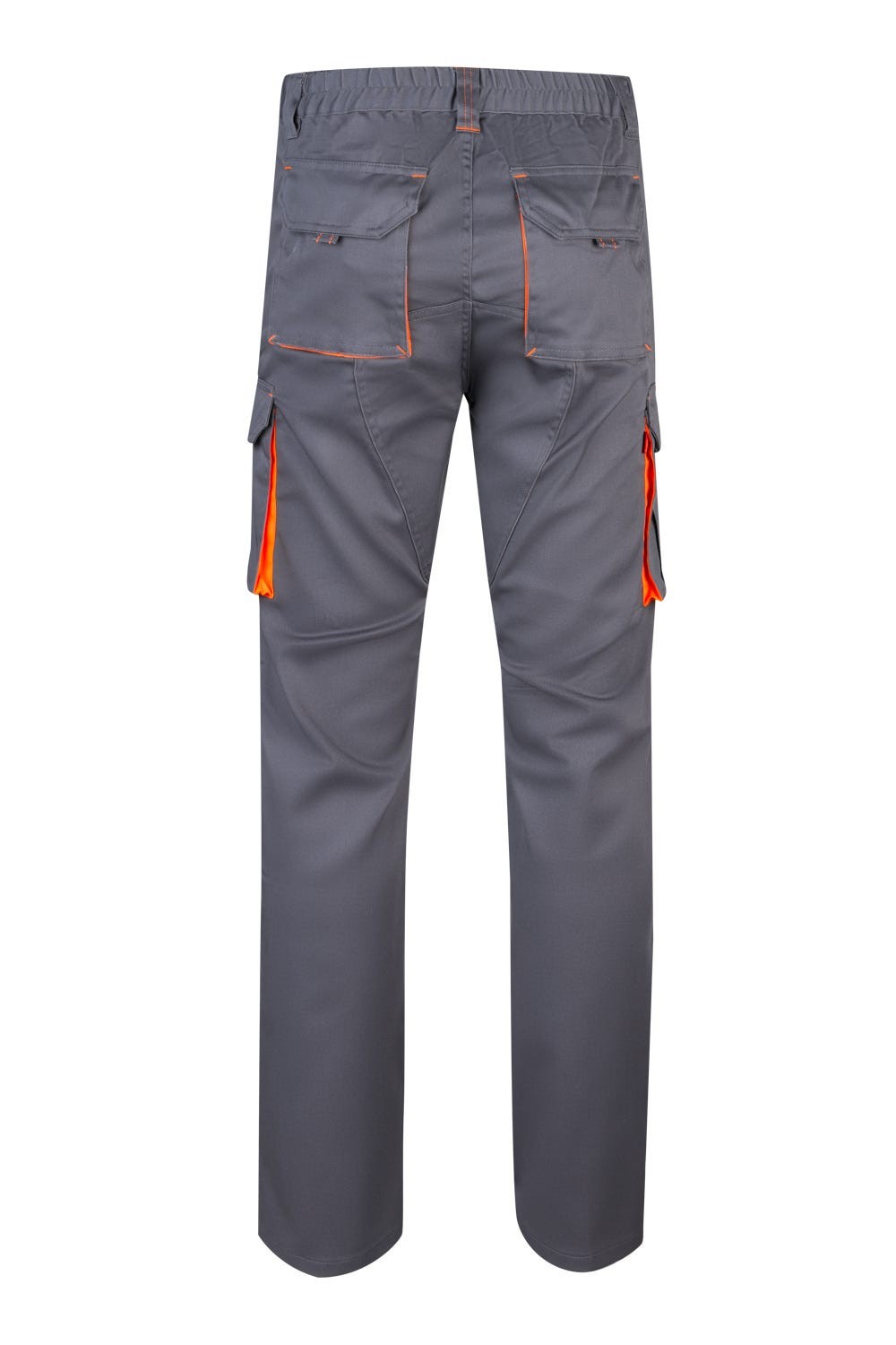 103008S.PANTALÓN STRETCH BICOLOR GRIS/NARANJA FLÚOR 34