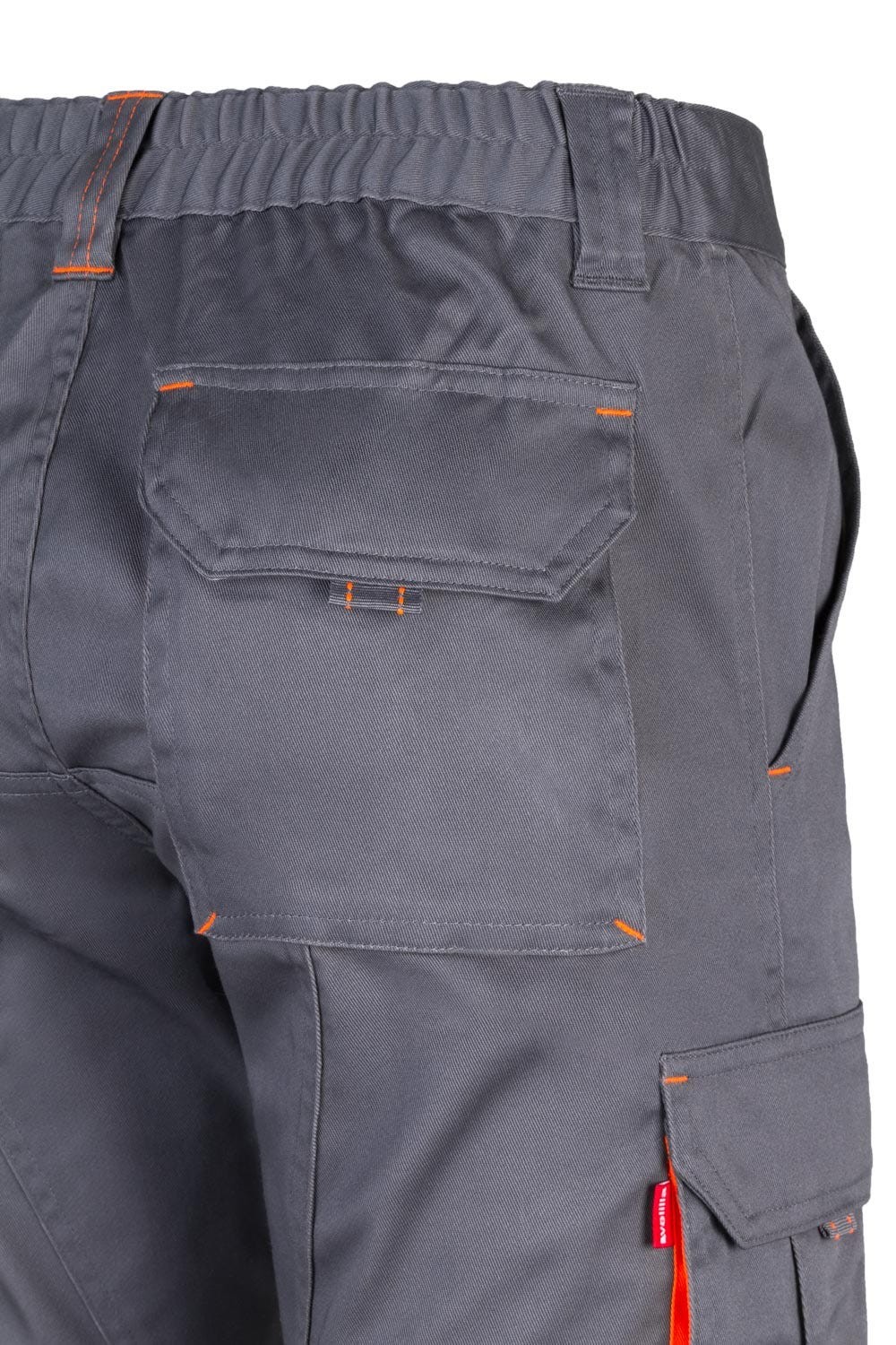 103008S.PANTALÓN STRETCH BICOLOR GRIS/NARANJA FLÚOR 34