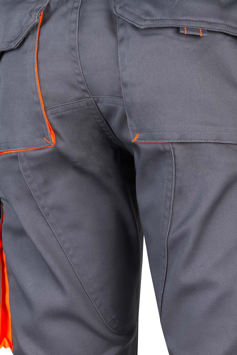 103008S.PANTALÓN STRETCH BICOLOR GRIS/NARANJA FLÚOR 34