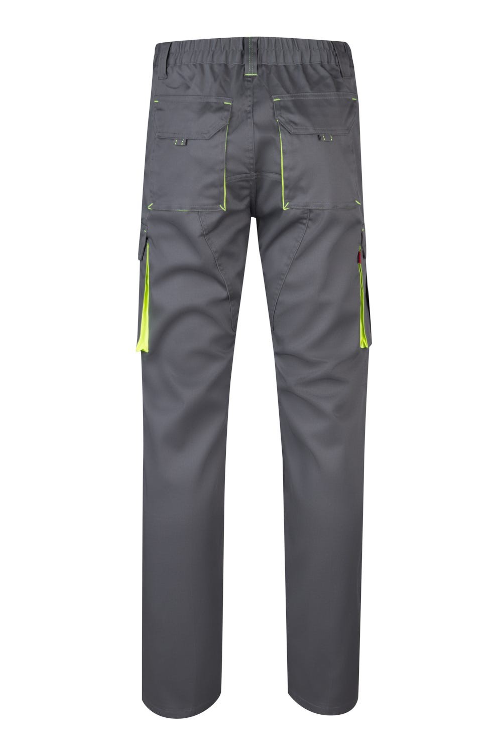 103008S.PANTALÓN STRETCH BICOLOR GRIS/AMARILLO FLÚOR 34