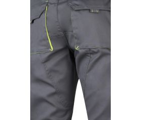 103008S.PANTALÓN STRETCH BICOLOR GRIS/AMARILLO FLÚOR 50