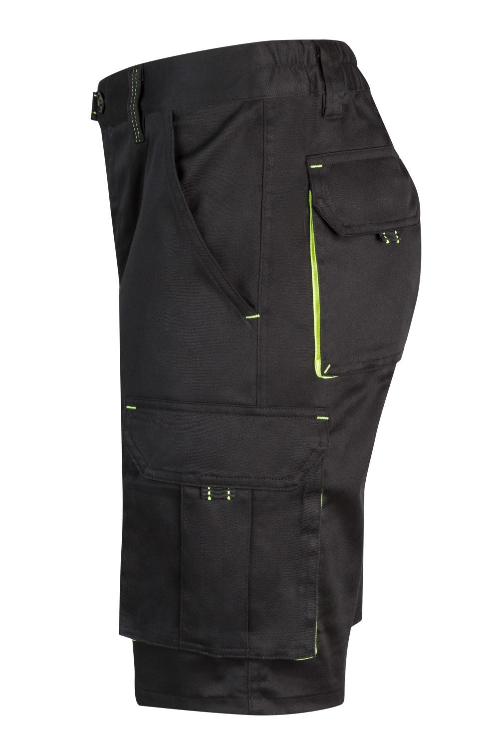 103010S.BERMUDA STRETCH BICOLOR NEGRO/AMARILLO FLÚOR 34