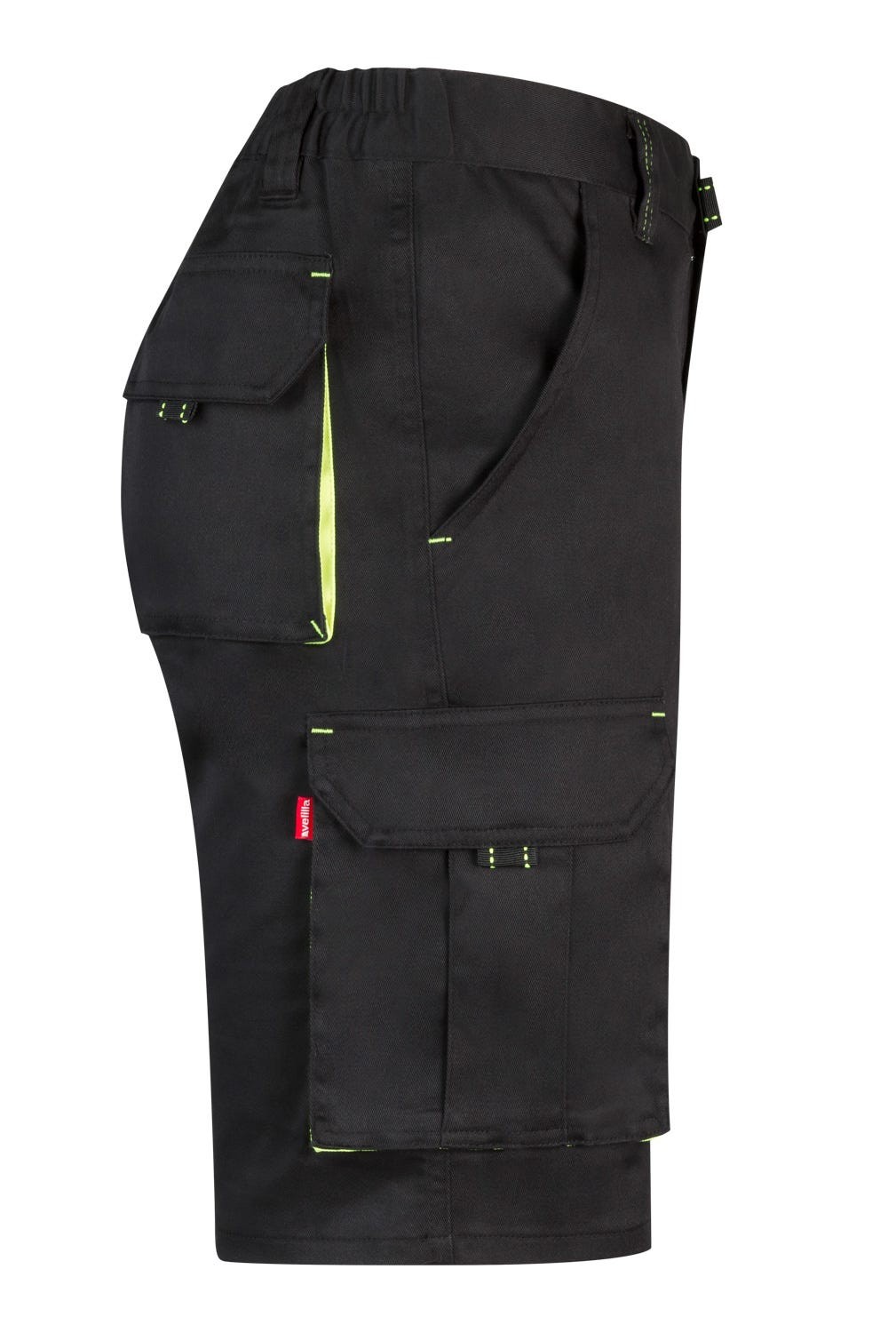 103010S.BERMUDA STRETCH BICOLOR NEGRO/AMARILLO FLÚOR 34