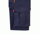 103010S.BERMUDA STRETCH BICOLOR AZUL MARINO/NARANJA FLÚOR 34