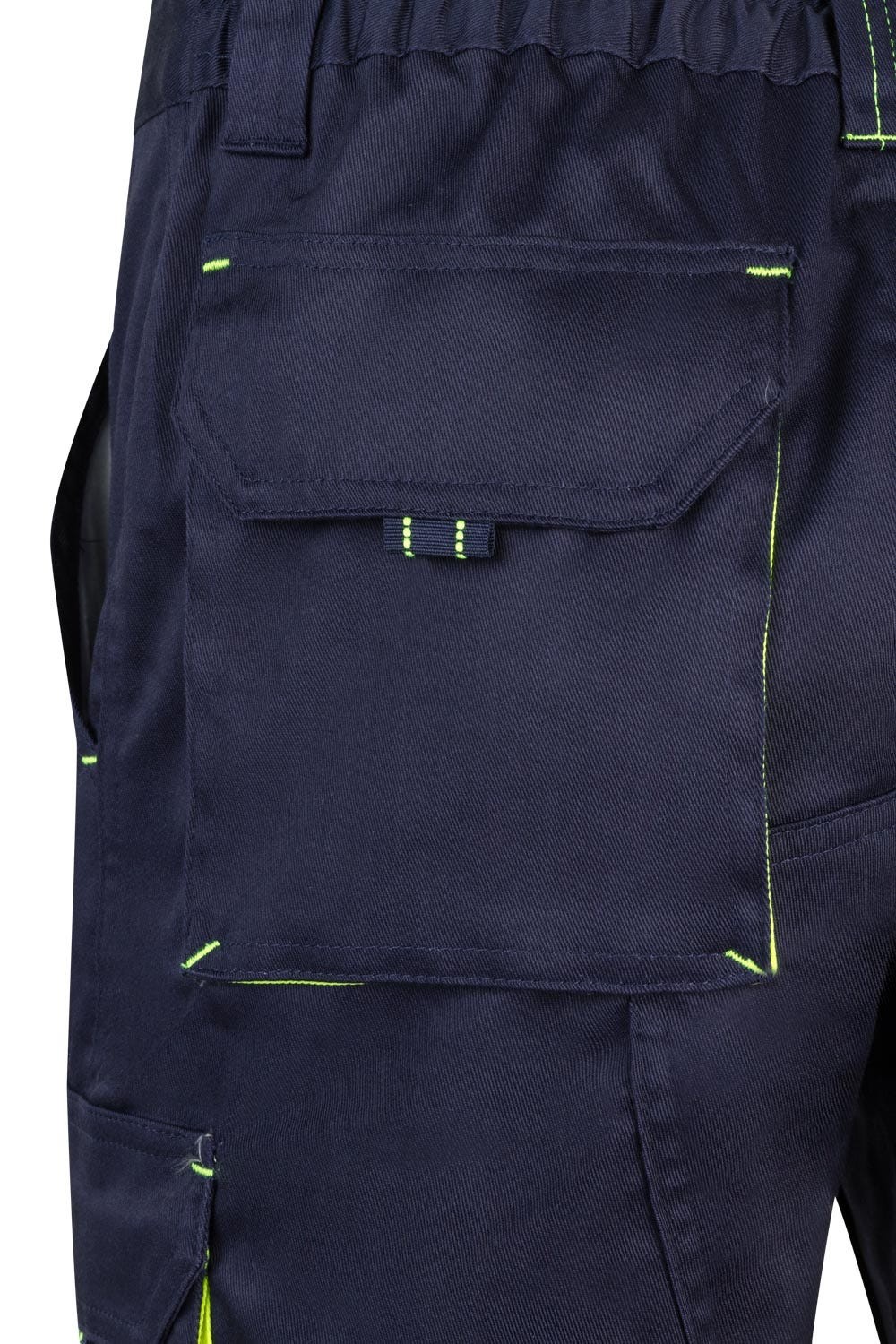 103010S.BERMUDA STRETCH BICOLOR AZUL MARINO/AMARILLO FLÚOR 34