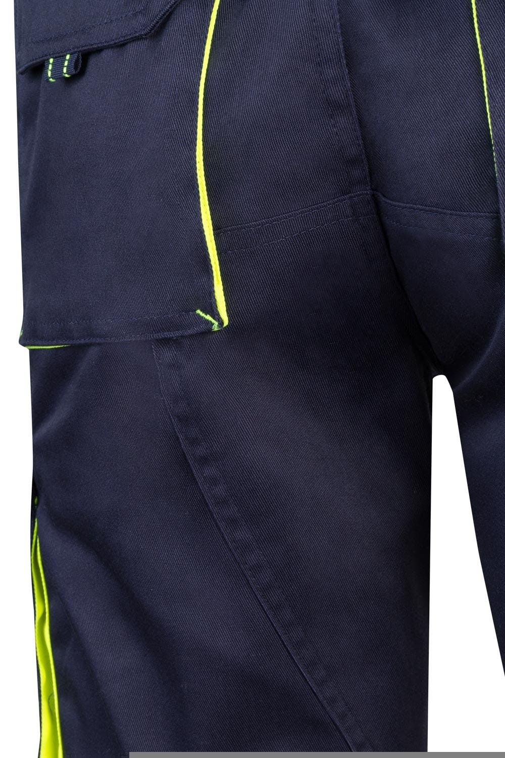 103010S.BERMUDA STRETCH BICOLOR AZUL MARINO/AMARILLO FLÚOR 34