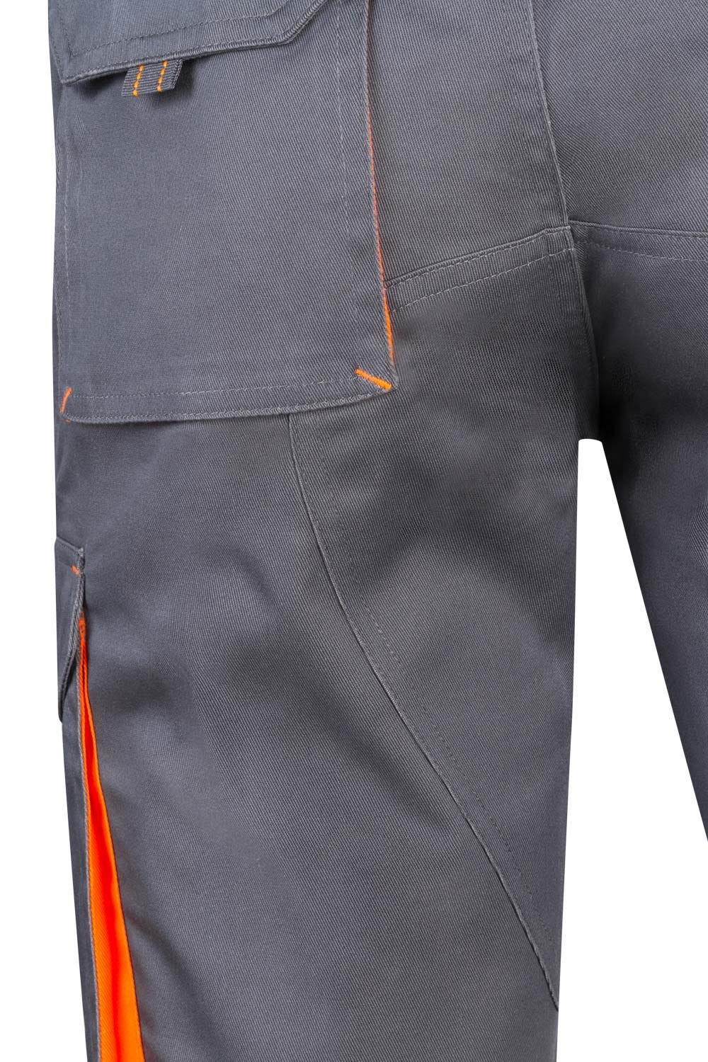 103010S.BERMUDA STRETCH BICOLOR GRIS/NARANJA FLÚOR 34