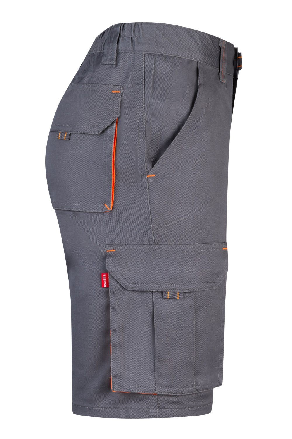 103010S.BERMUDA STRETCH BICOLOR GRIS/NARANJA FLÚOR 34