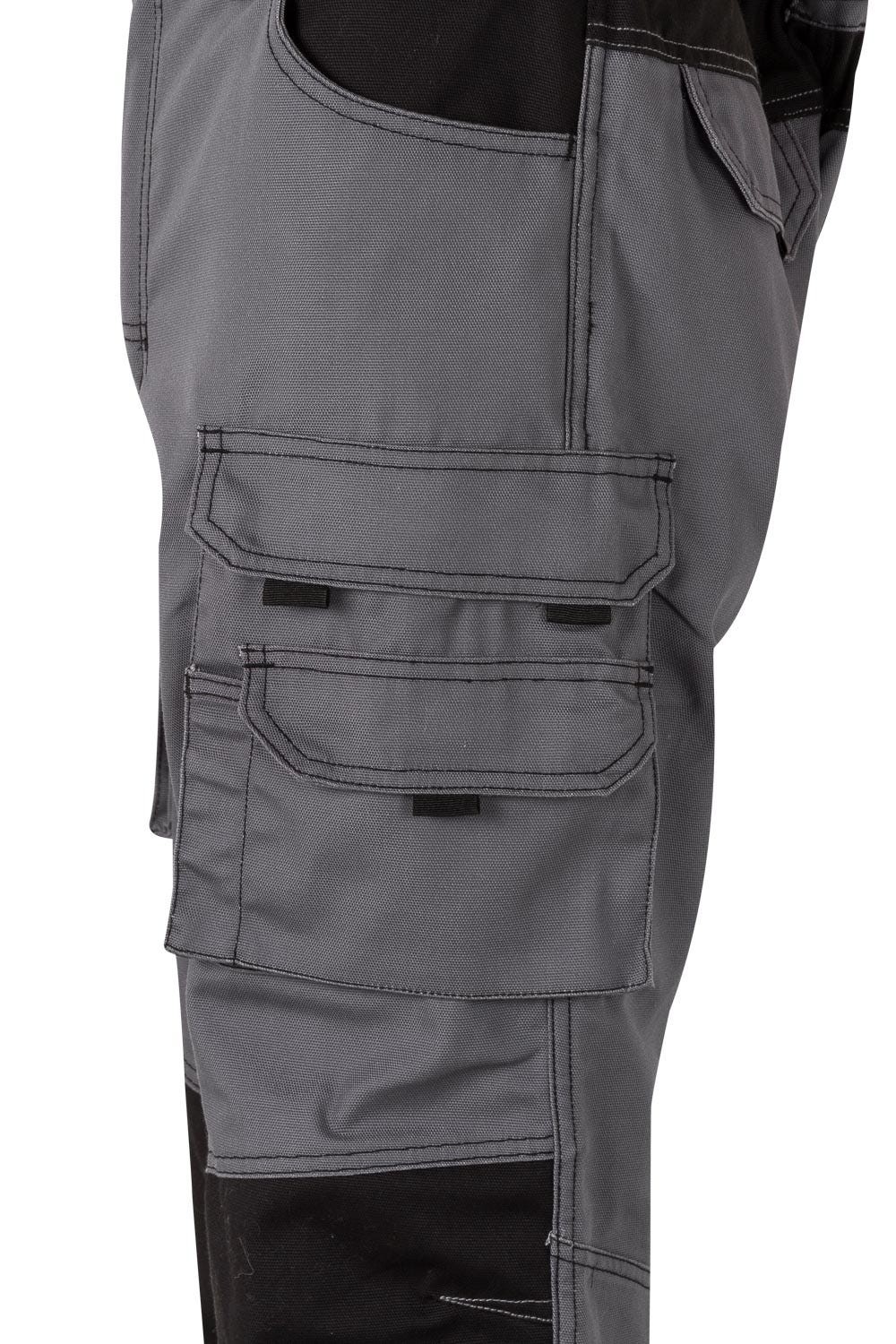 103011B.PANTALÓN CANVAS BICOLOR GRIS/NEGRO 2XL