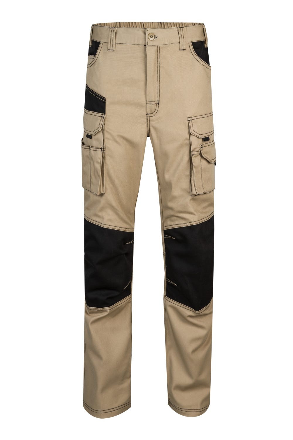 103011B.PANTALÓN CANVAS BICOLOR BEIGE ARENA/NEGRO 2XL