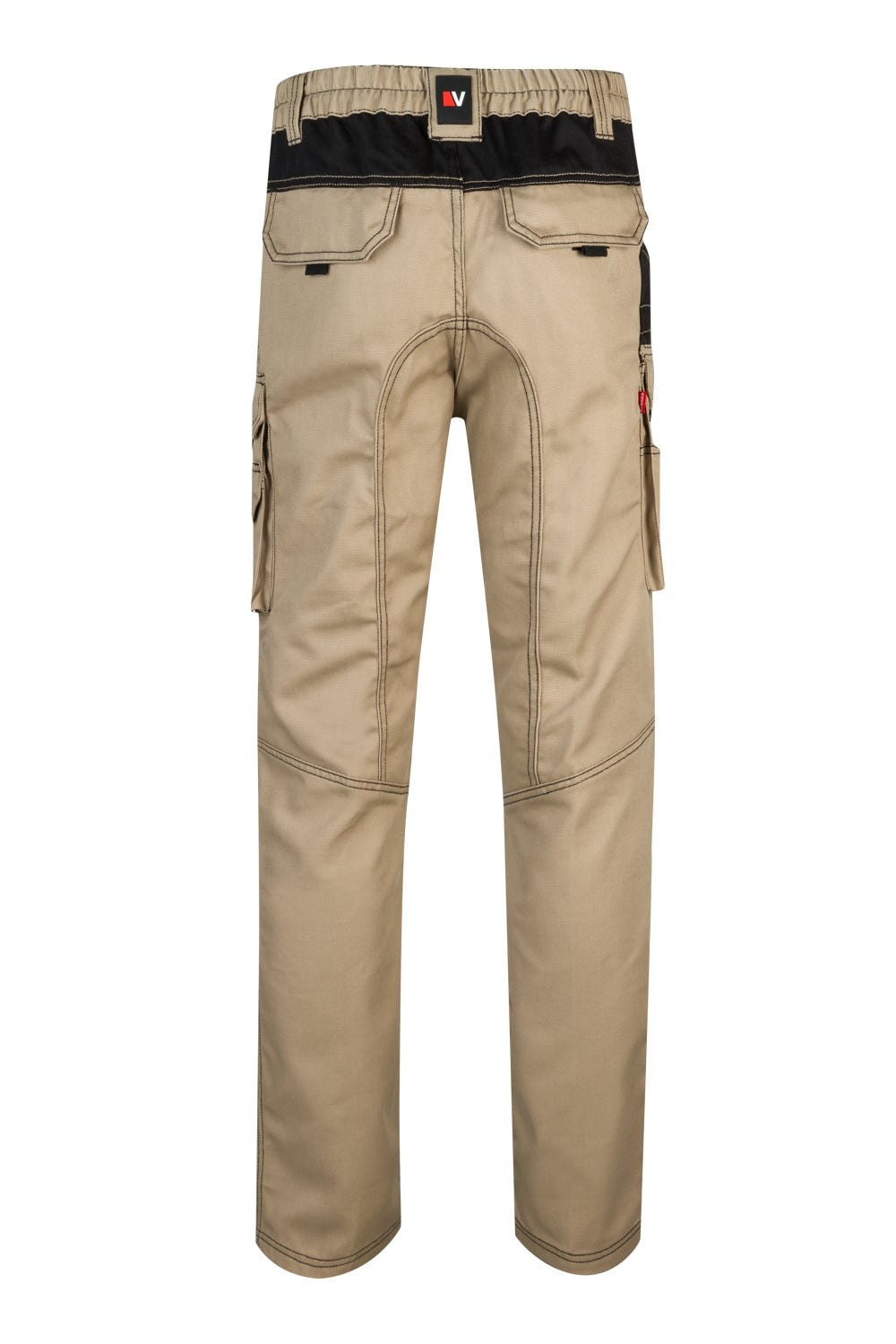 103011B.PANTALÓN CANVAS BICOLOR BEIGE ARENA/NEGRO 2XL