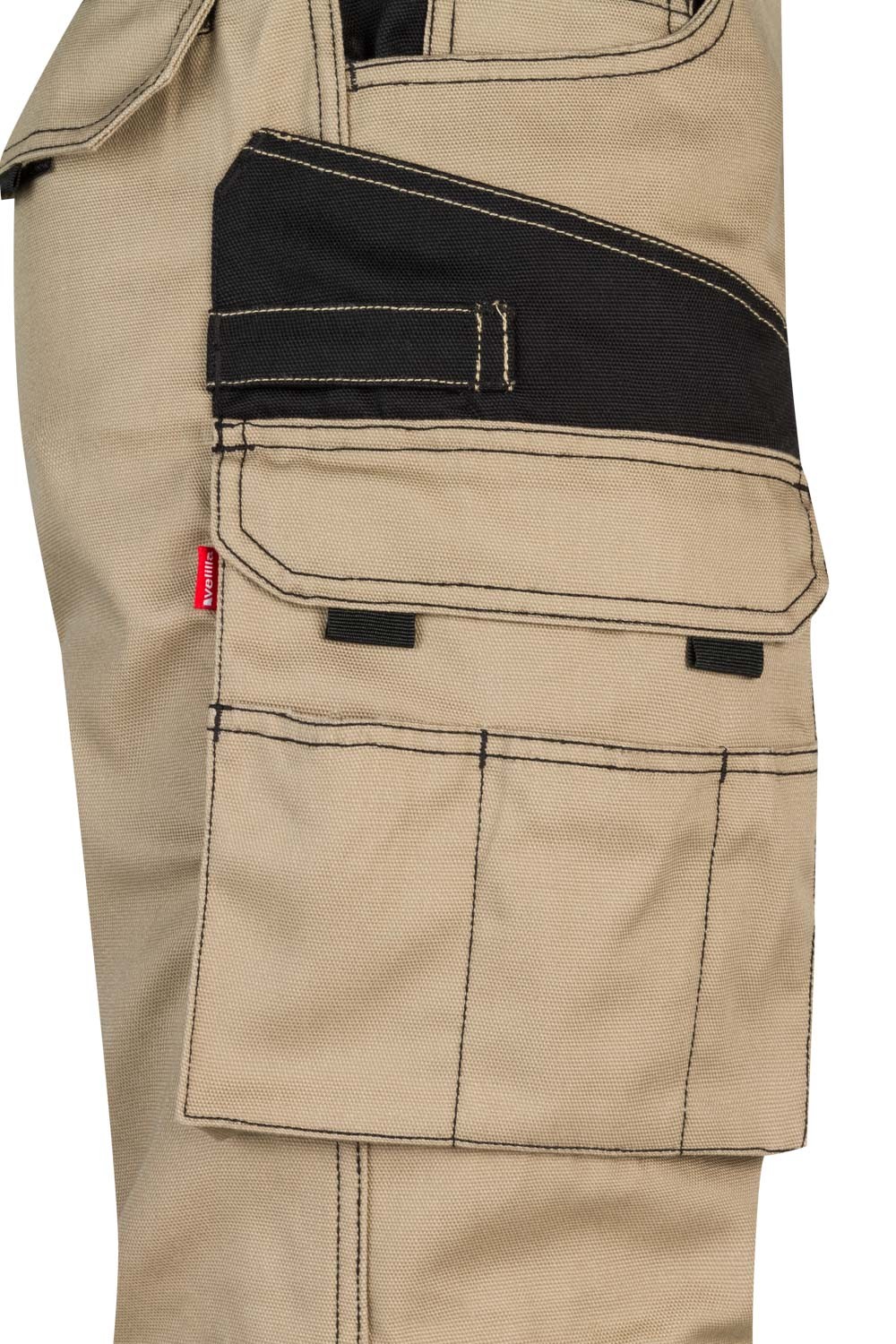 103011B.PANTALÓN CANVAS BICOLOR BEIGE ARENA/NEGRO 2XL