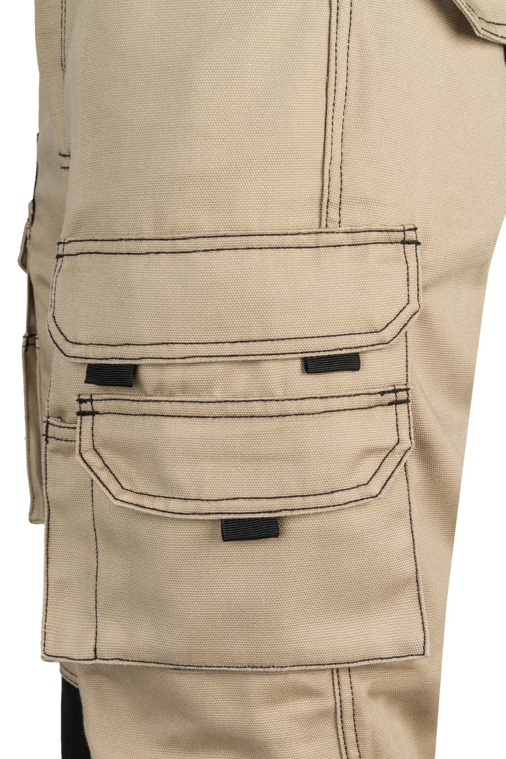 103011B.PANTALÓN CANVAS BICOLOR BEIGE ARENA/NEGRO 2XL