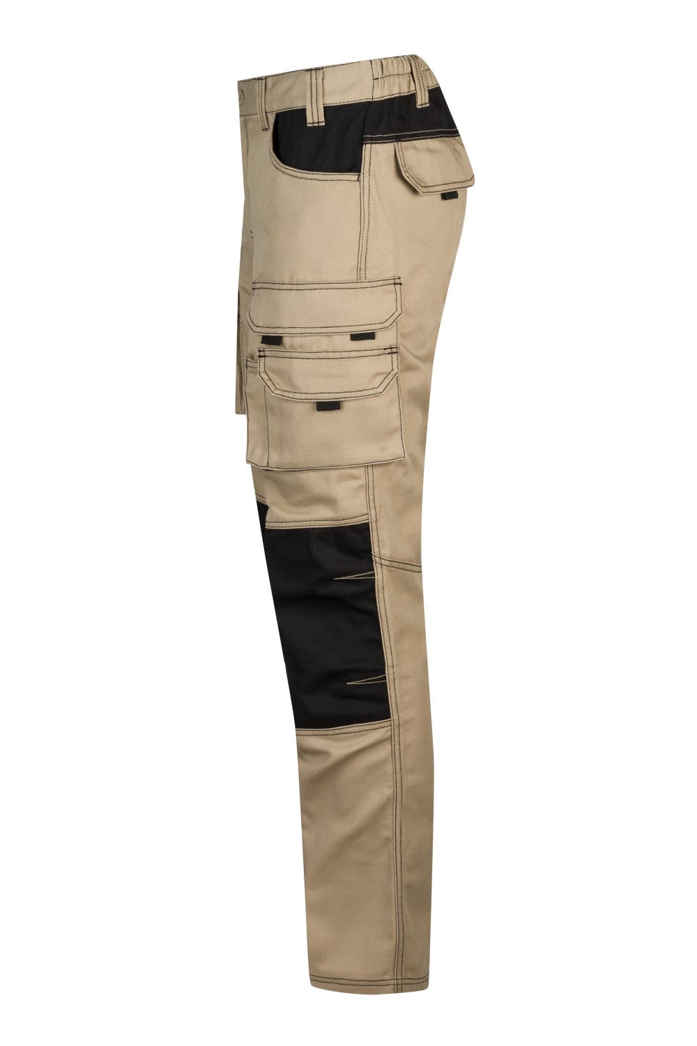 103011B.PANTALÓN CANVAS BICOLOR BEIGE ARENA/NEGRO 2XL