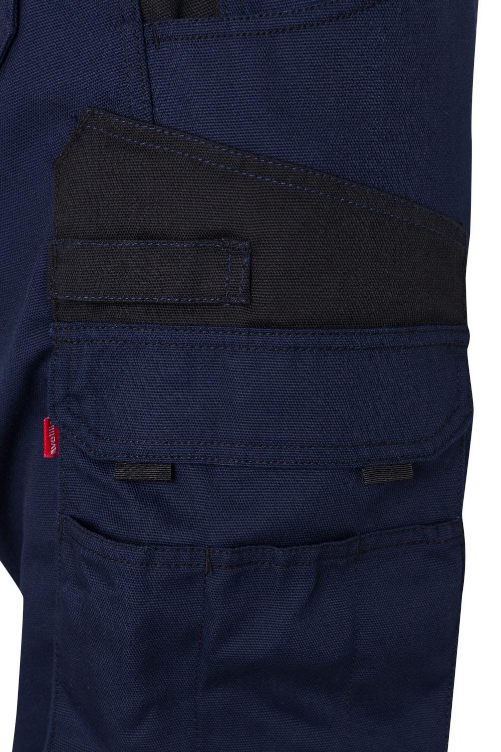 103011B.PANTALÓN CANVAS BICOLOR AZUL NAVY/NEGRO 2XL