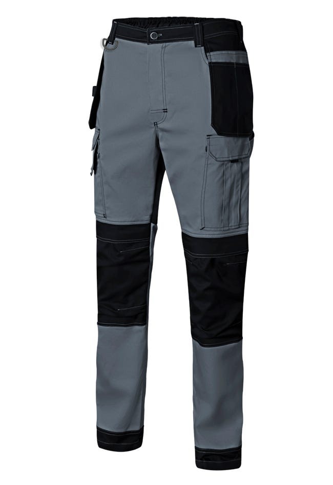 103019S.PANTALÓN CANVAS STRETCH GRIS/NEGRO 2XL