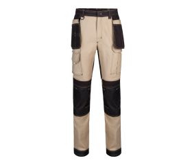 103019S.PANTALÓN CANVAS STRETCH BEIGE ARENA/NEGRO 3XL