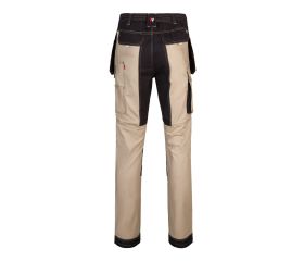103019S.PANTALÓN CANVAS STRETCH BEIGE ARENA/NEGRO 3XL