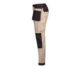 103019S.PANTALÓN CANVAS STRETCH BEIGE ARENA/NEGRO 3XL
