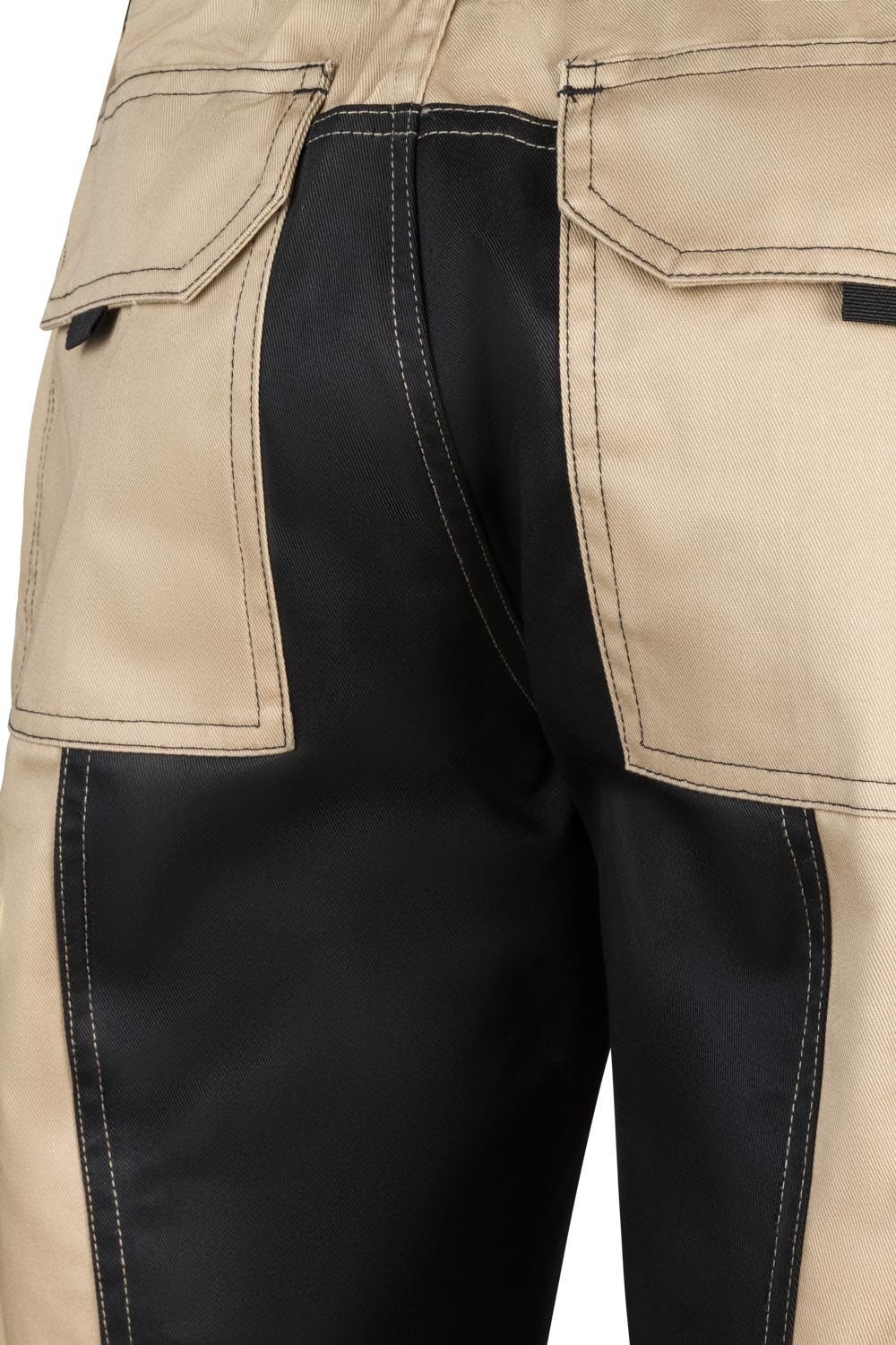 103020B.PANTALÓN BICOLOR BEIGE ARENA/NEGRO 34