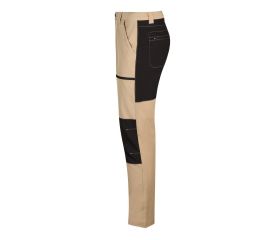103022S.PANTALÓN TREKKING STRETCH BEIGE ARENA/NEGRO 2XL