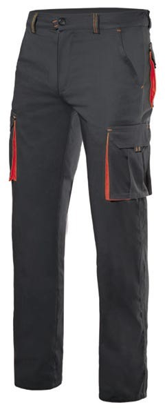 103024S.PANTALÓN STRETCH BICOLOR NEGRO/ROJO 34