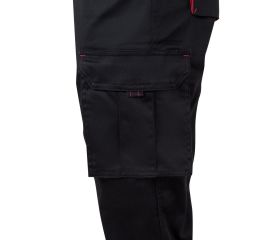 103024S.PANTALÓN STRETCH BICOLOR NEGRO/ROJO 36