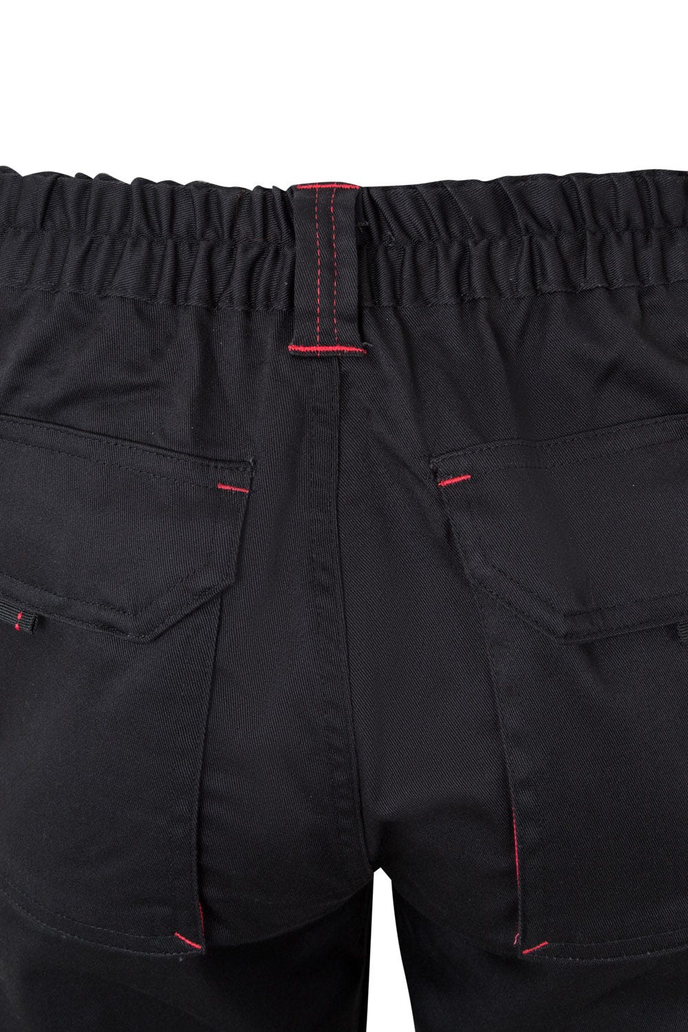 103024S.PANTALÓN STRETCH BICOLOR NEGRO/ROJO 34